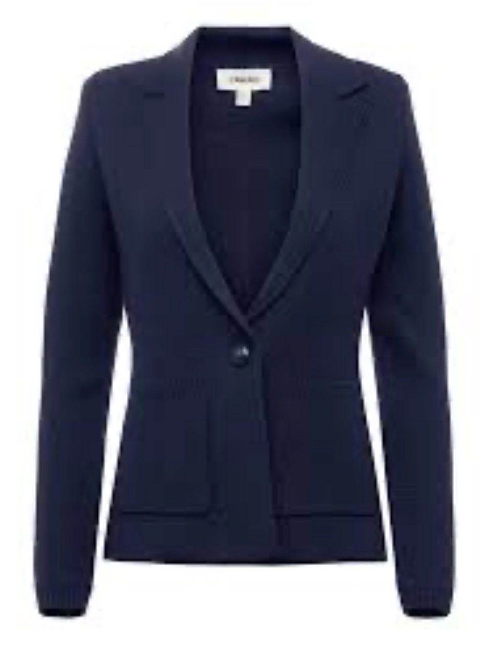L'Agence Lacey Navy Blue Knit Blazer Jacket